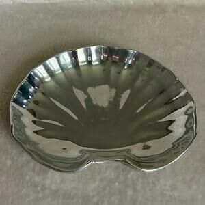 Vintage Wilton Armetale Pewter Scallop Shell Serving Dish #350 – Made in USA